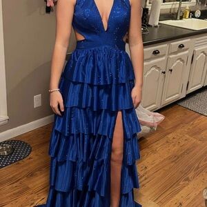 Sherri Hill Royal Blue Tiered Gown (prom)